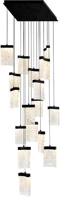 CWI Lighting 1587P24-17-101 Lava Contemporary Black LED Multi Hanging Lamp