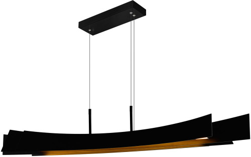 CWI Lighting 1698P50-101 Candora Contemporary Black LED 50" Kitchen Island Light