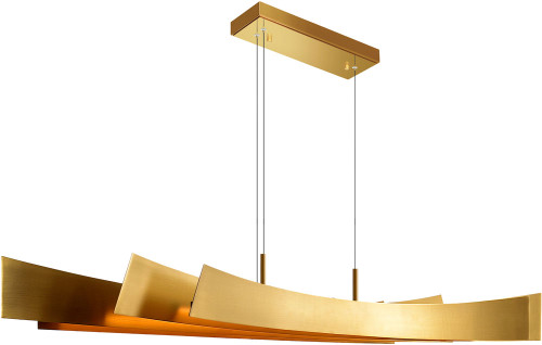 CWI Lighting 1698P50-624 Candora Modern Brass LED 50" Kitchen Island Light Fixture