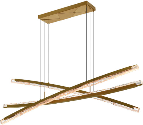 CWI Lighting 1710P70-3-624 Saber Modern Brass LED 70" Island Lighting