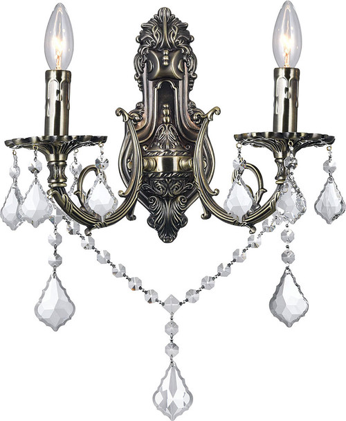 CWI 2022W16AB-2 Brass Antique Brass Wall Lighting Sconce