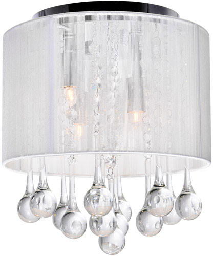 CWI Lighting 5006C10C-R (W) Water Drop Modern Chrome 10" Overhead Lighting Fixture