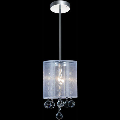 CWI Lighting 5062P6C-1 (Clear + W) Radiant Crystal Chrome Mini Pendant Light