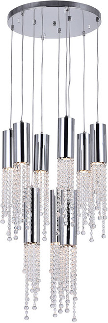 CWI 5081P20C-R Extended Chrome Halogen Multi Pendant Lighting Fixture