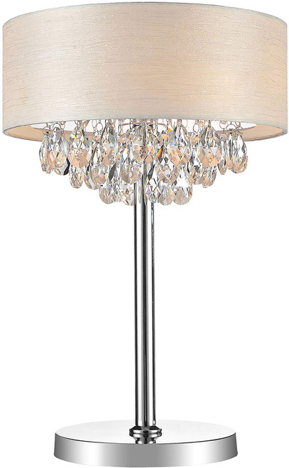 CWI 5443T14C (Off White) Dash Chrome Table Lamp Lighting