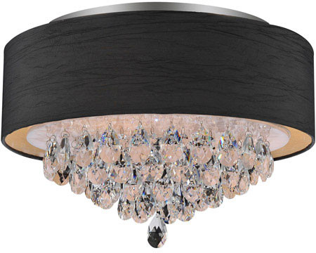 CWI Lighting 5443C18C (Black) Dash Crystal Chrome Ceiling Light Fixture