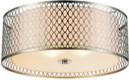 CWI Lighting 5555C17SN Mikayla Modern Satin Nickel 17" Overhead Light Fixture