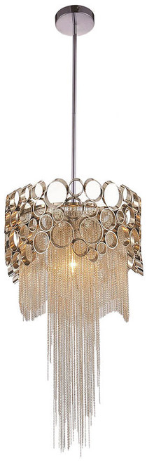 CWI 5631P10C-R Victoria Modern Chrome Halogen Mini Hanging Lamp