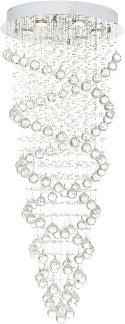 CWI 6606C20C Double Spiral Chrome Halogen 20" Home Ceiling Lighting