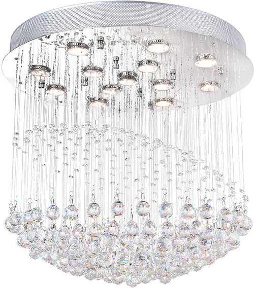 CWI 6612C24C Twinkle Chrome Halogen 24" Overhead Light Fixture