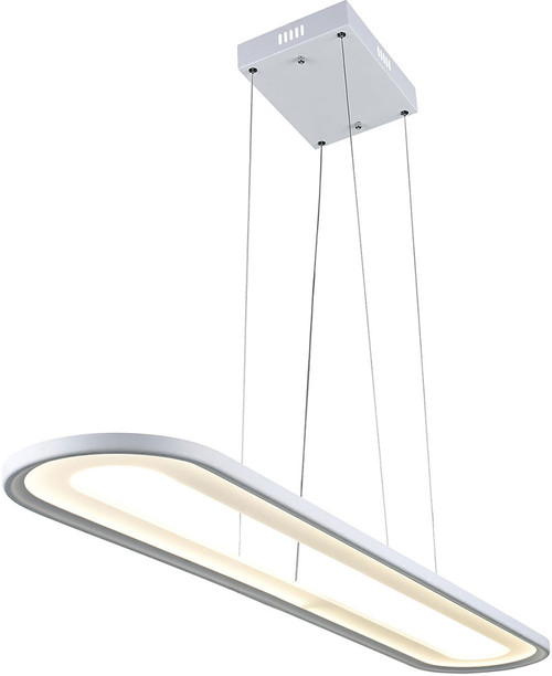 CWI 7111P50-103 Capel Contemporary White LED 50" Kitchen Island Lighting