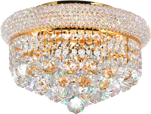 CWI 8001C14G Empire Gold 14" Flush Mount Light Fixture