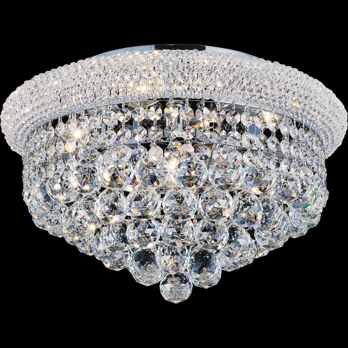 CWI 8001C18C Empire Chrome 18" Flush Mount Lighting Fixture