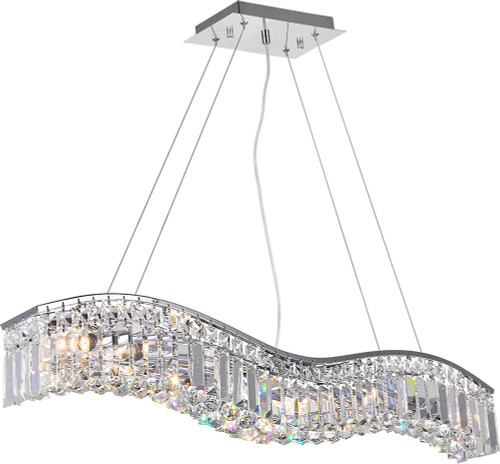 CWI 8004P36C-A (clear) Glamorous Chrome 36" Island Lighting