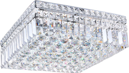 CWI 8005C14C-S Colosseum Chrome 14" Flush Mount Ceiling Light Fixture
