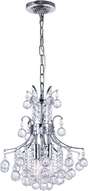 CWI 8012P12C Princess Chrome 12" Hanging Light Fixture