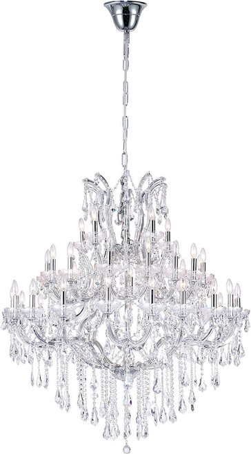 CWI 8318P50C-41 (Clear)-B Maria Theresa Chrome Lighting Chandelier