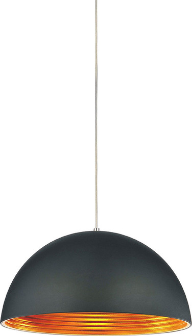CWI 9629P16-1-101 Modest Modern Black 16" Pendant Light Fixture