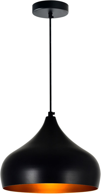 CWI Lighting 9633P13-1-101 Dynamic Modern Black Pendant Light Fixture