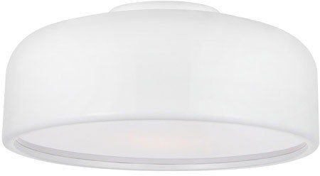 CWI Lighting 9688C19-3-172 Campton Contemporary White 19" Flush Mount Lighting Fixture