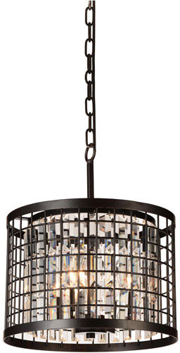 CWI Lighting 9697P14-4-192 Meghna Contemporary Brown 14" Pendant Light