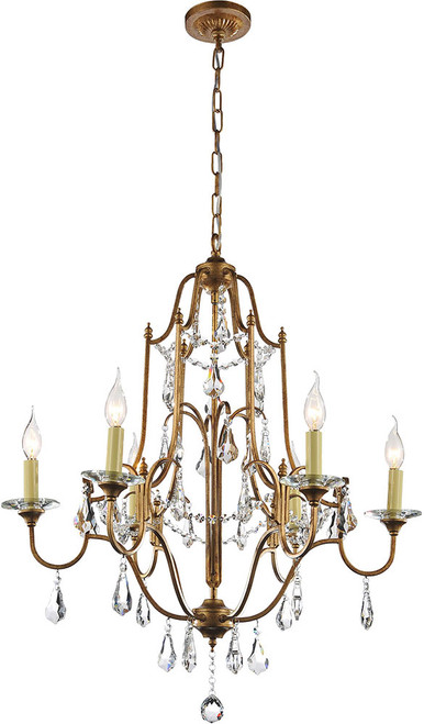 CWI 9836P28-6-125 Electra Oxidized Bronze Lighting Chandelier
