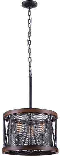 CWI Lighting 9954P16-3-101 Parsh Modern Pewter 16" Ceiling Pendant Light