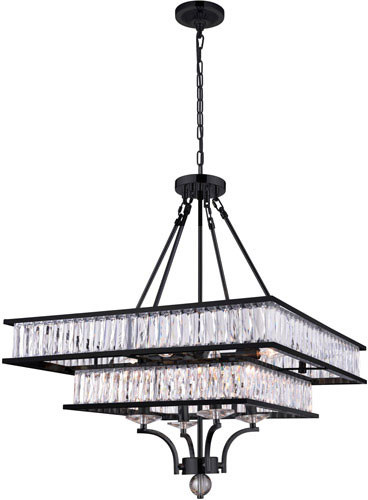 CWI Lighting 9972P23-8-101 Shalia Modern Black Hanging Light Fixture