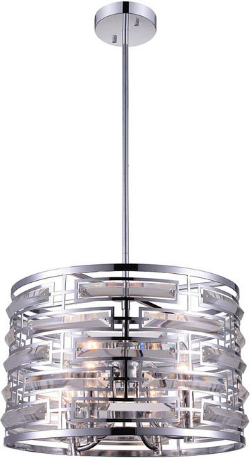 CWI 9975P15-4-601 Petia Chrome 15" Pendant Hanging Light