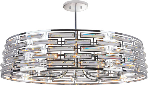 CWI 9975P39-8-601 Petia Chrome 39" Drop Ceiling Light Fixture