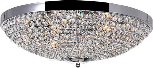 CWI QS8357C20C Globe Chrome 20" Flush Lighting
