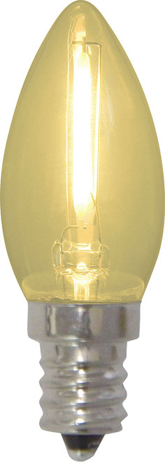 Cyber Tech LB2CNF-WW-2PK 2.5 Watt LED E12 Torpedo Filament Clear Candle Bulb - Pack of 2