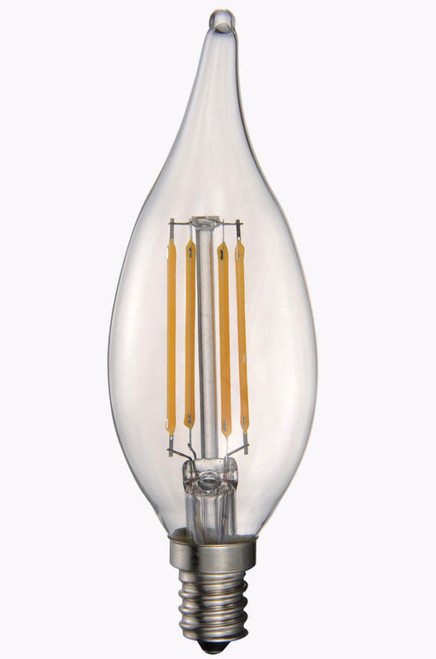 Cyber Tech LB60FCNCD-WW-2PK LED Clear Candle Bulbs (pack of 2)