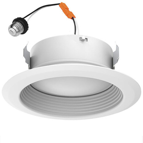 Cyber Tech LC10RT4-B/CCT Contemporary White LED 3CCT 4" 10W Baffle Downlight Retrofit