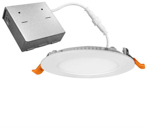 Cyber Tech LC12RT6-NCBX/CCT Modern White LED Down Light 3CCT 6" 12W New Construction J-Box Slim Recess Disk