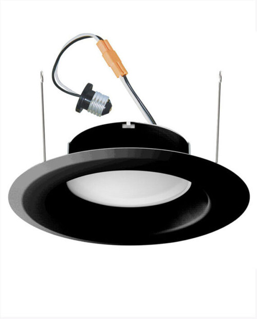 Cyber Tech LC12RT6-S-CCT-BLK Modern Black LED 3CCT 6" 12.5W Smooth Retrofit Downlight