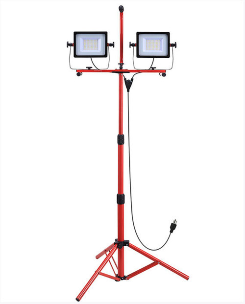 Cyber Tech LF104TWL/DL Modern LED 104W Dual Head Flood Light Tripod