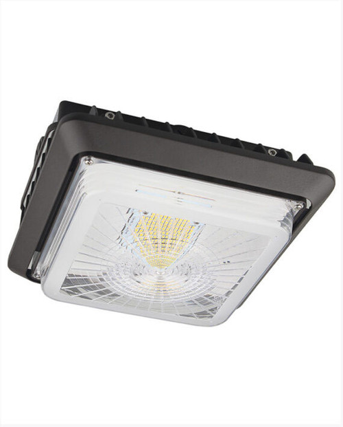 Cyber Tech LWP40CPF-D/850 Modern Bronze LED Exterior 40W Low Profile Canopy Light Dimmable Ceiling Lighting Fixture