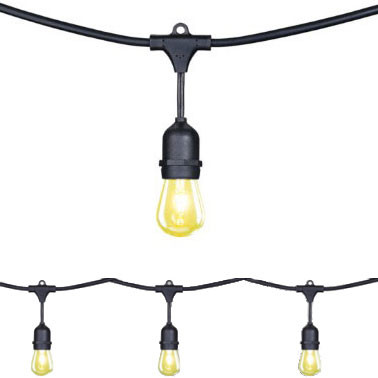 Cyber Tech SL-24 Modern Black LED Exterior String Lights