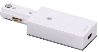 Cyber Tech TL-EJBX/WH Contemporary White Track Light End Connector for J-Box