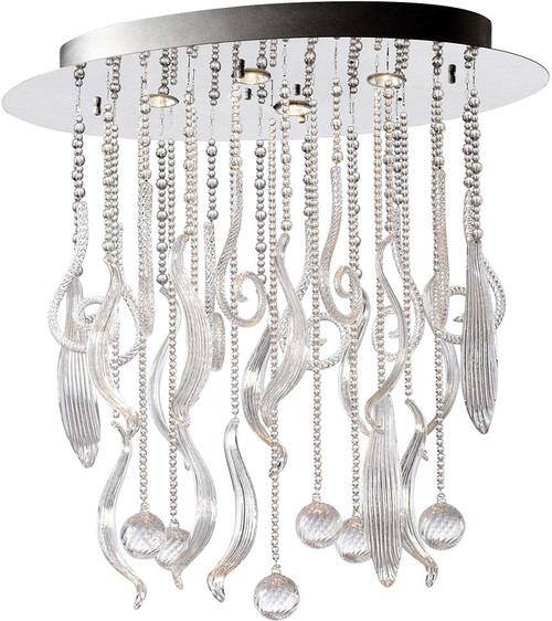 Cyan 04668 Mirabelle Contemporary Chrome Ceiling Lighting