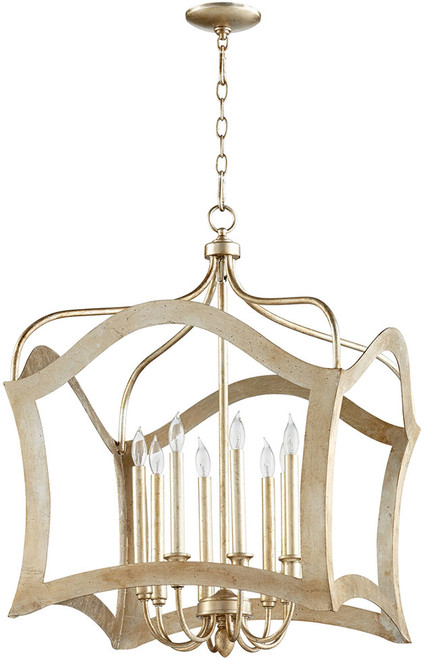 Cyan 06582 Milan Contemporary Aged Silver Leaf 24" Entryway Light Fixture