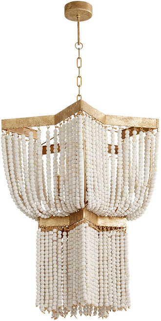 Cyan 09260 Estrella Contemporary Tinted Gold Leaf Foyer Lighting Fixture