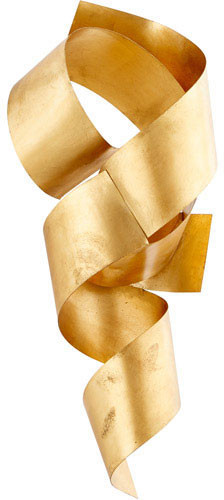 Cyan 10987 Ribbons Contemporary Gold Leaf Wall Decor
