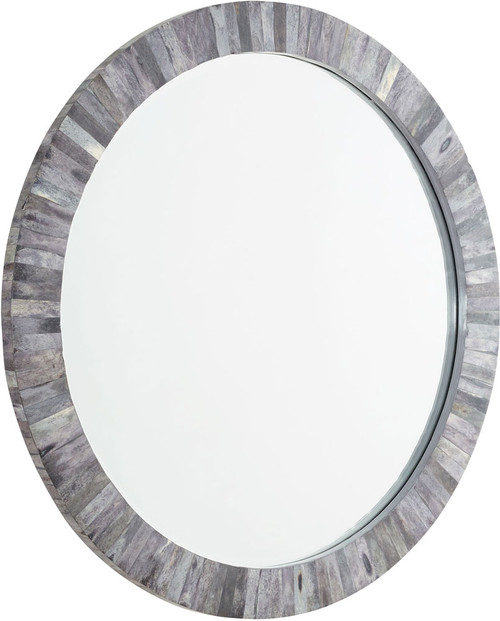 Cyan Design 11443 Nautilus Contemporary Grey Bone and Mirrored Glass Mirror