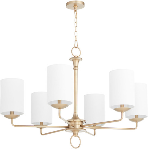 Cyan Design 11860 Ginevra Modern Aged Brass Chandelier Lamp
