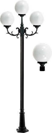 Dabmar GM2403-LED-B Emily Modern Black LED Exterior Post Light Fixture