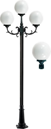 Dabmar GM2403-VG Emily Modern Verde Green Exterior Lamp Post Light