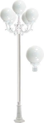 Dabmar GM2405-W Emily Contemporary White Outdoor Post Lamp