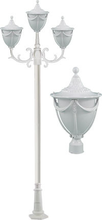 Dabmar GM4803-W Rachel White Outdoor Post Lamp